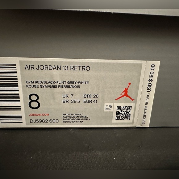 NEW Air Jordan 13 retro size 8M main image 4